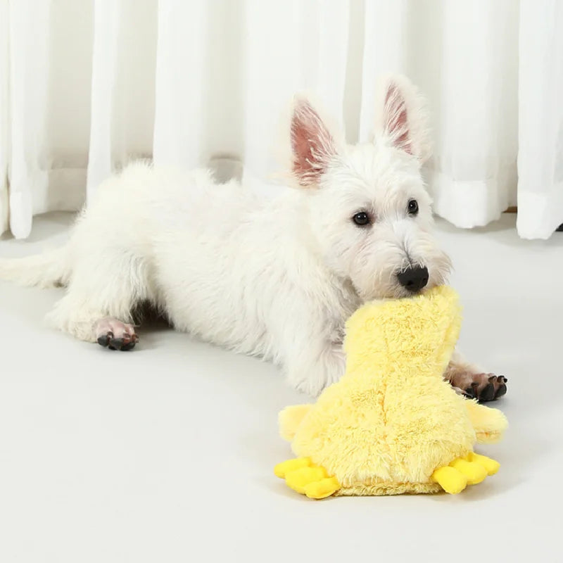 Yellow Duck Squeaky Interactive Stuffed Toy