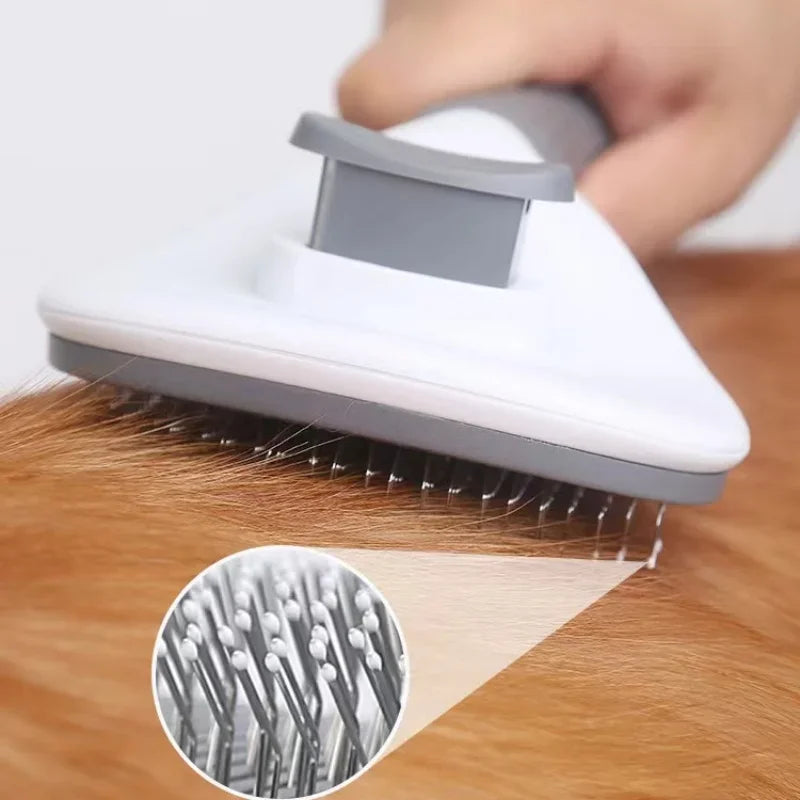 One-click hair removal pet comb
