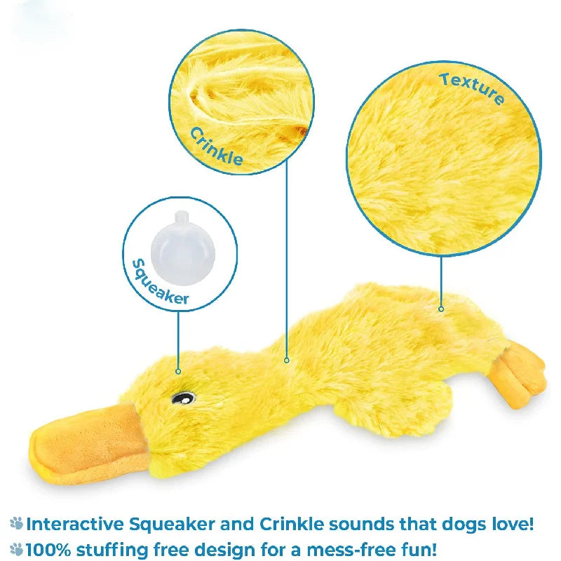 Yellow Duck Squeaky Interactive Stuffed Toy